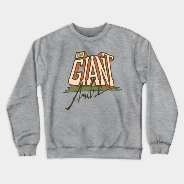 Andre the Giant / 80s Retro Wrestling Figure Crewneck Sweatshirt by darklordpug